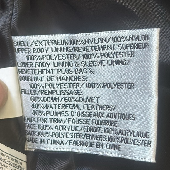 DkNy long puffer coat faux fur hoodie size XS - Picture 15 of 16